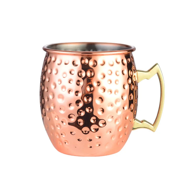 Steel Moscow Mule Mug 500ml Plated Beer Cup Cocktail Mug With Handle