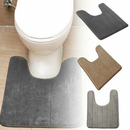 Bathroom Toilet Accessories Parts Water Absorbing Mats Toilet Mats Toilet Floor Mats 1pc Coral Fleece Hot Sale