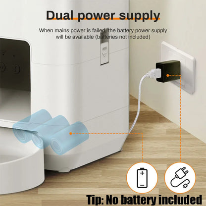 Smart Pet Feeder 2L Automatic Wifi Enabled Dry Food Dispenser for Cat Dog Home Use App Control Pet Supplies Auto Feeding System.