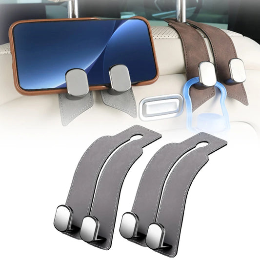 2 in 1 Car Hook For Car Rear Seat Back Hooks Headrest Hanger Clip Universal Double Hooks Holder Storage Car Interior Accessories
