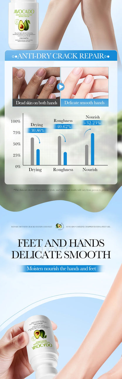 Avocado Hand and Foot Cream Condensation Bead Rolling Creams Moisturizing Nourishing Repairing Feet Hands skincare Creams