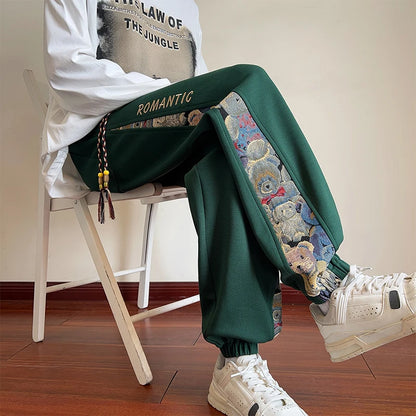 2025 Men Pants Streetwear Sweatpants Joggers Hip Hop Loose Harajuku Trousers