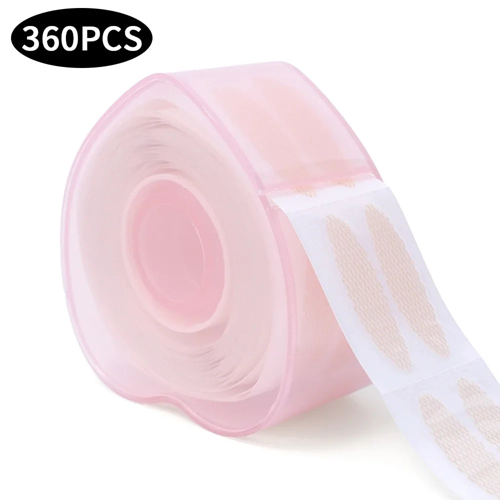 360Pcs Natural Eyelid Tape Sticker Invisible Double Fold Eyelid Lace Paste Clear Beige Stripe Self-adhesive Eye Tape Makeup Tool