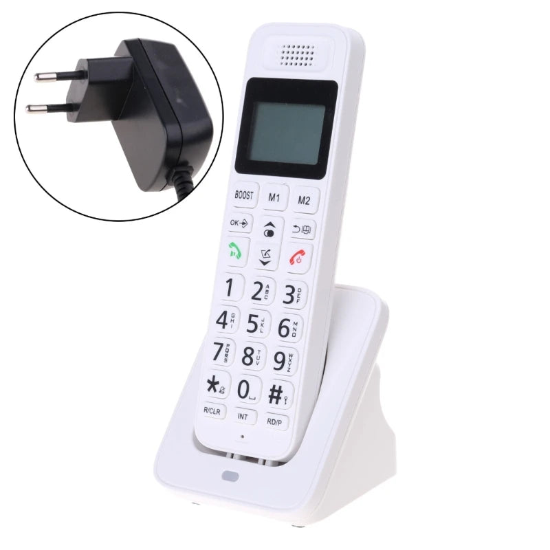 D1018 Handheld Wireless Phone Home Telephone with Clear Sound Quality and Low Radiation for Families