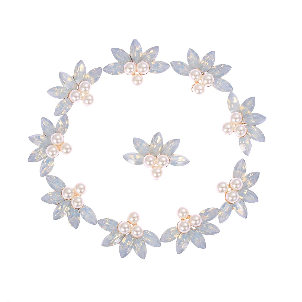 10 PCs 15/20/25MM Round Metal Rhinestone Buttons for Clothing DIY Sewing Accessories Wholesale Luxury Fashion Apparel Decoration