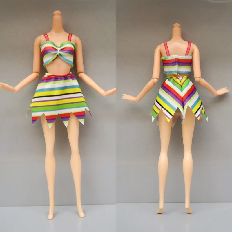 28pcs Fashion Dolls Accessories =1 Gown +3 Dress +2 Suit +2 Swimsuit +3 Glasses +10 Shoes +7 Hanger Clothes for 11.5'' Doll Toys