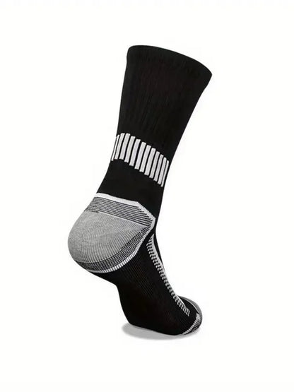 6 Pairs of MEN'S Sports Socks, Sweat Absorbing, Comfortable and Breathable, Suitable for Basketball Training and Outdoor Running