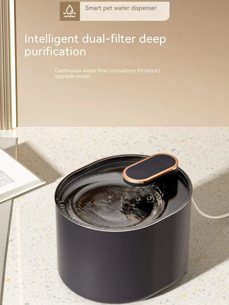 1 Silent Smart Pet Water Fountain, With Filter, Automatic Power-off, 3L Automatic Water Dispenser for Cats and Small Medium Dogs