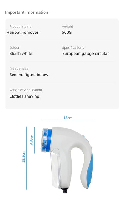 Portable Household Hair Ball Trimmer Electric Lint Remover Sweater Shaver Clothes