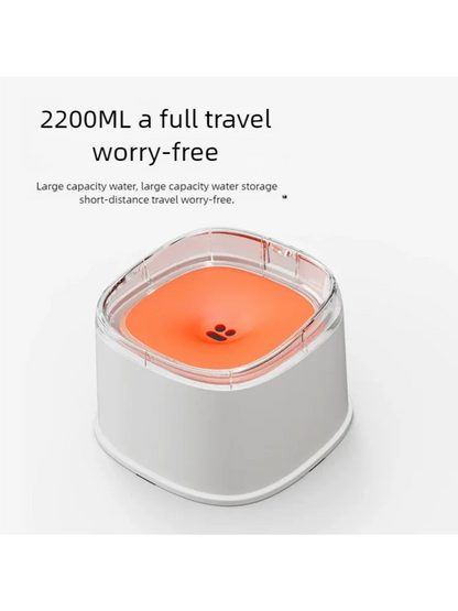 Custom Dog Drinking Water Bowl No Spill Floating Non-Wetting Mouth Cat Slow Anti-Overflow Water Feeding Dispenser Large Capacity