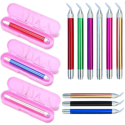 LED Diamond Painting Illumination Pen Kits with Light Art Lighted Applicator Accessories 5D Light Up Pens Nails DIY Crafts Tool