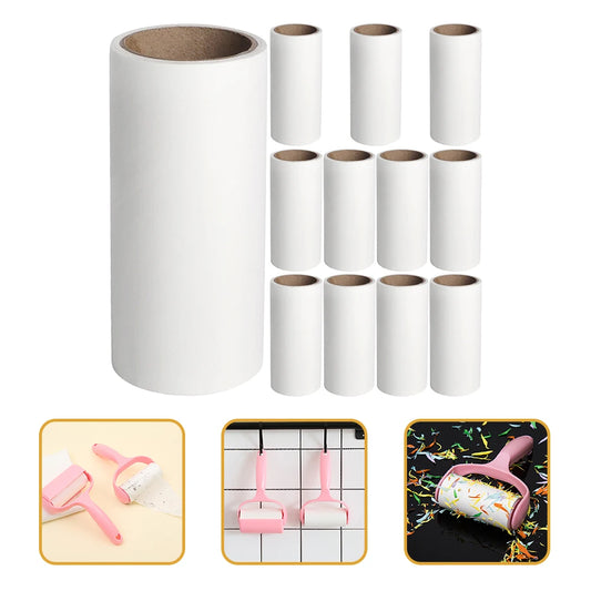 12pcs Practical Lint Roller Multifunctional Fur Remover Convenient Lint Remover Hair Fur Roller Per Roller