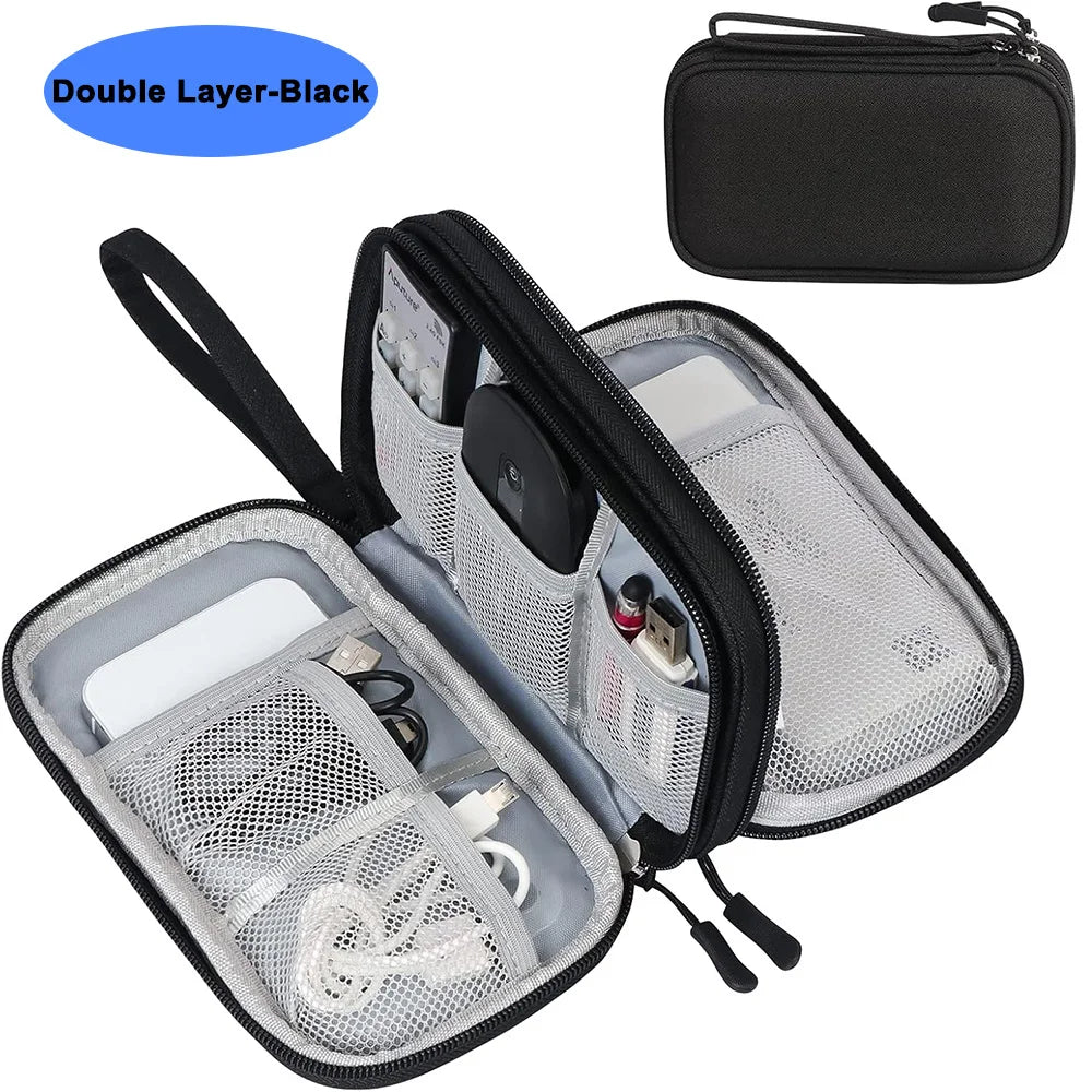 Electronics Wire-winding Storage Bag Waterproof Carrying Accessories Pouch Travel Bag Universal Cable Organizer Electronics Bag