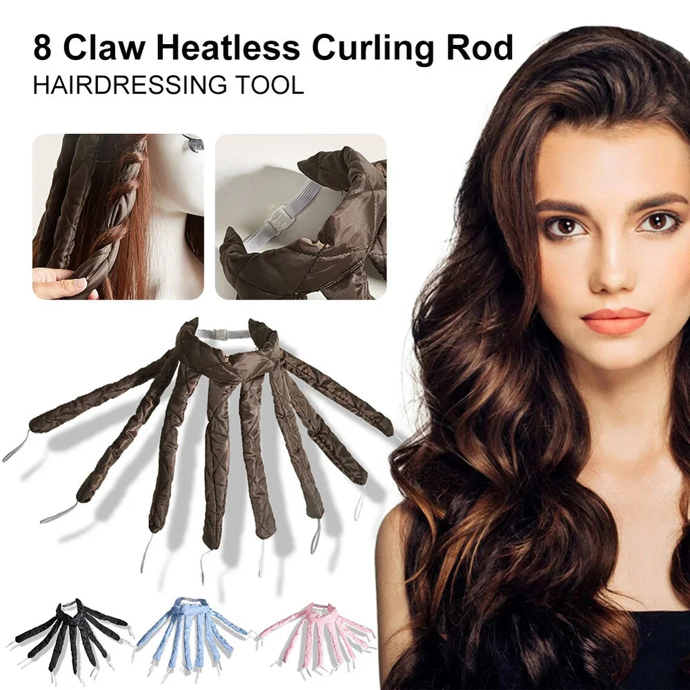 Heatless Hair Curler No Heat Hair Rollers Lazy Curling Rod Headband Silk Ribbon Curls Soft Curlers Foam Roller Curly Girl Method