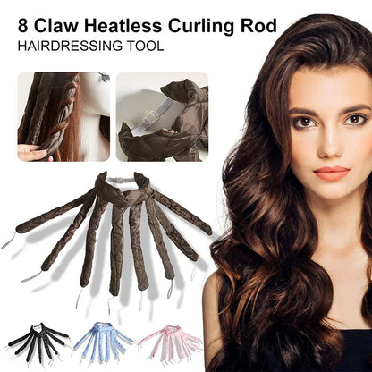 Heatless Hair Curler No Heat Hair Rollers Lazy Curling Rod Headband Silk Ribbon Curls Soft Curlers Foam Roller Curly Girl Method