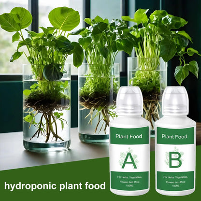 Fertilizer for Plants Plant Food A B Hydroponics Supplies 2 Piece Solution Growing System Accessories for Vegetables Fruits