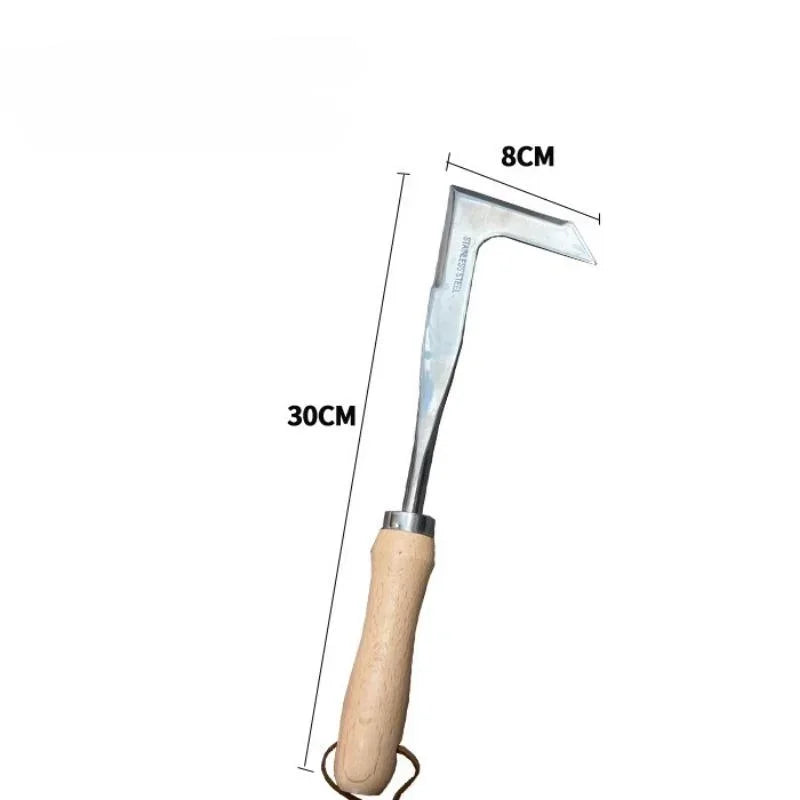 Garden Cleaning Supplies Manual Weed Puller Garden Hand Weeder Rake Sharp Tines Grass Rooting Weeding Tools Stainless Steel