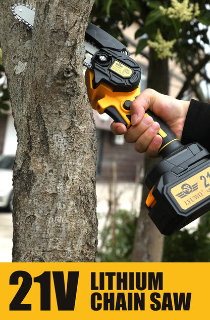 LYUWORechargeable Brushless Household Mini Electric Saw Handheld Saw Wood Cutting Saw Woodworking Saw Outdoor Electric Chain Saw