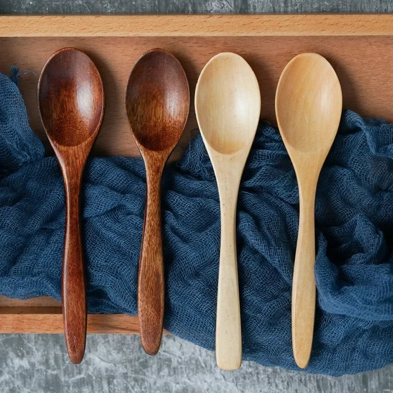 Mixing Spoon Rice Spoon Soup Spoon Making Coffee Mixing Spoon Small Cooking Spoon Kitchen Utensils Wooden Spoons for Cooking