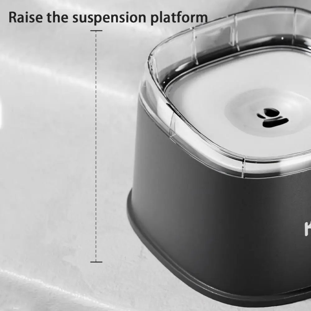 Non-Wetting Mouth Pet Floating Bowl Spill Proof Anti-Tip Pet Water Bowl Large Capacity 2000ML Dogs Slow Drinking Bowl Multi-Pet