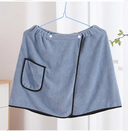 Men can wear a shower skirt soft skin absorbent quick drying bath towel wear and take off convenient bath home bath skirt beach