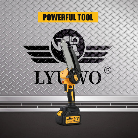 LYUWORechargeable Brushless Household Mini Electric Saw Handheld Saw Wood Cutting Saw Woodworking Saw Outdoor Electric Chain Saw