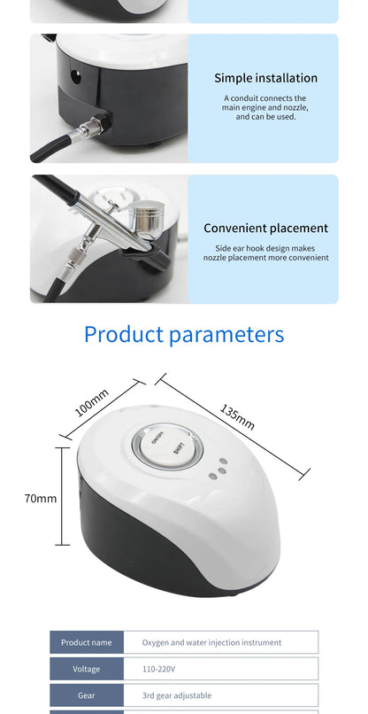 Portable Airbrush Skin Care Beauty Tool With Compressor Air Brush Nail Art Paint Facial Cleansing Rejuvenating Moisturizing