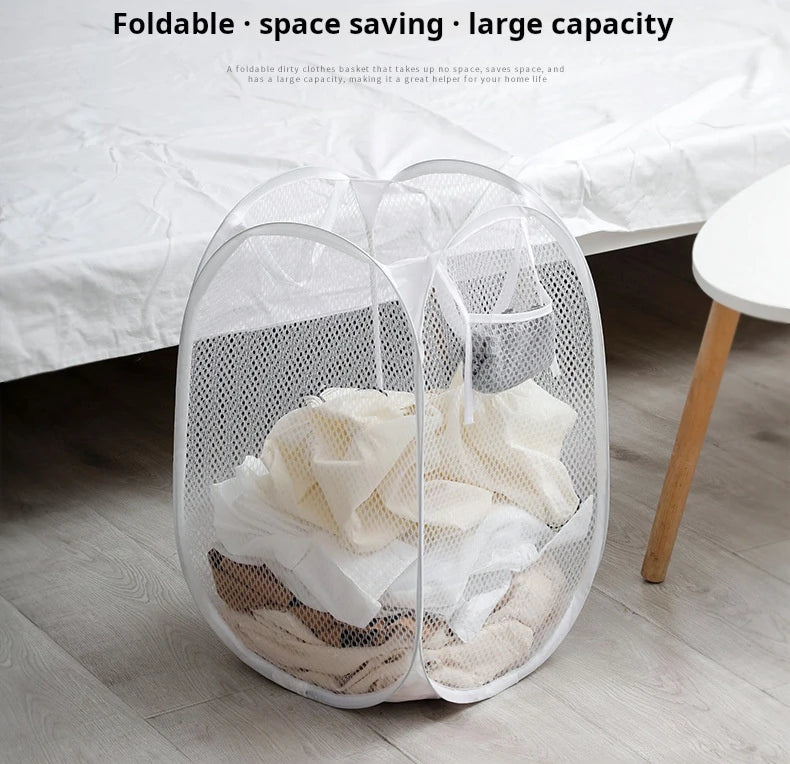 Dirty Clothes Basket Skeleton Ventilated Foldable Easy Storage Portable Large Capacity Clothes Basket
