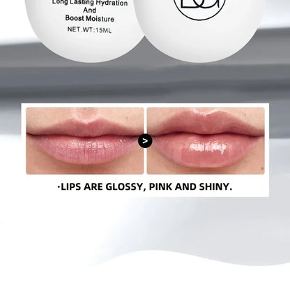 BEAUTY GLAZED Nourishing Lip Balm with Plant Squalane and Amino Acids, Natural Oil-Based, Long-Lasting Moisture Plant Squalane