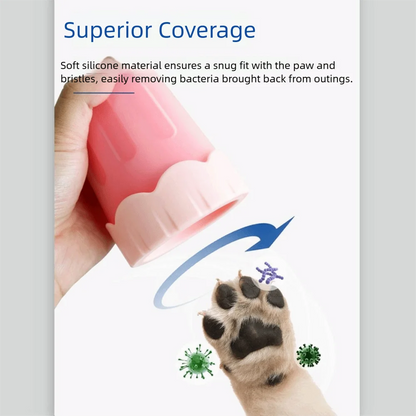 Soft Bristles Pet Paw Cleaner Reusable Mud Removal Dog Foot Washing Cup Detachable Portable Pet Feet Washer Daily Foot Care