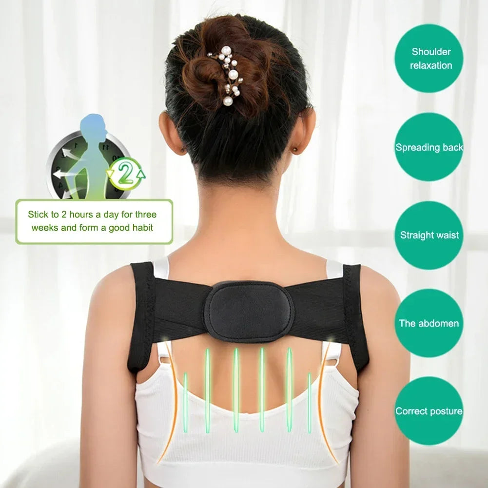Back Posture Corrector Unisex Back Support Adjustable Back Shoulder Correction Belt for Clavicle Spine Support Reshape Your Body
