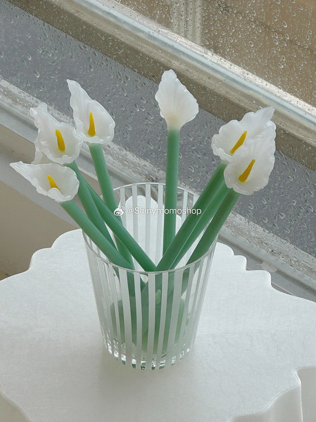 Calla Lily Animals Cartoon Bear Glass Spoon Dessert Spoon Coffee Glass Stir Spoon  Long Handle Spoon Yogurt Spoon