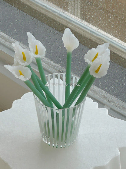 Calla Lily Animals Cartoon Bear Glass Spoon Dessert Spoon Coffee Glass Stir Spoon  Long Handle Spoon Yogurt Spoon