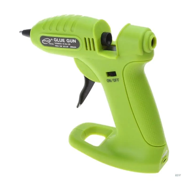 Hot GlueGun, Cordless GlueGun, Wireless Mini with 40 GlueSticks, 7mm & 6 Silicone Finger Sleeves for School, DIY