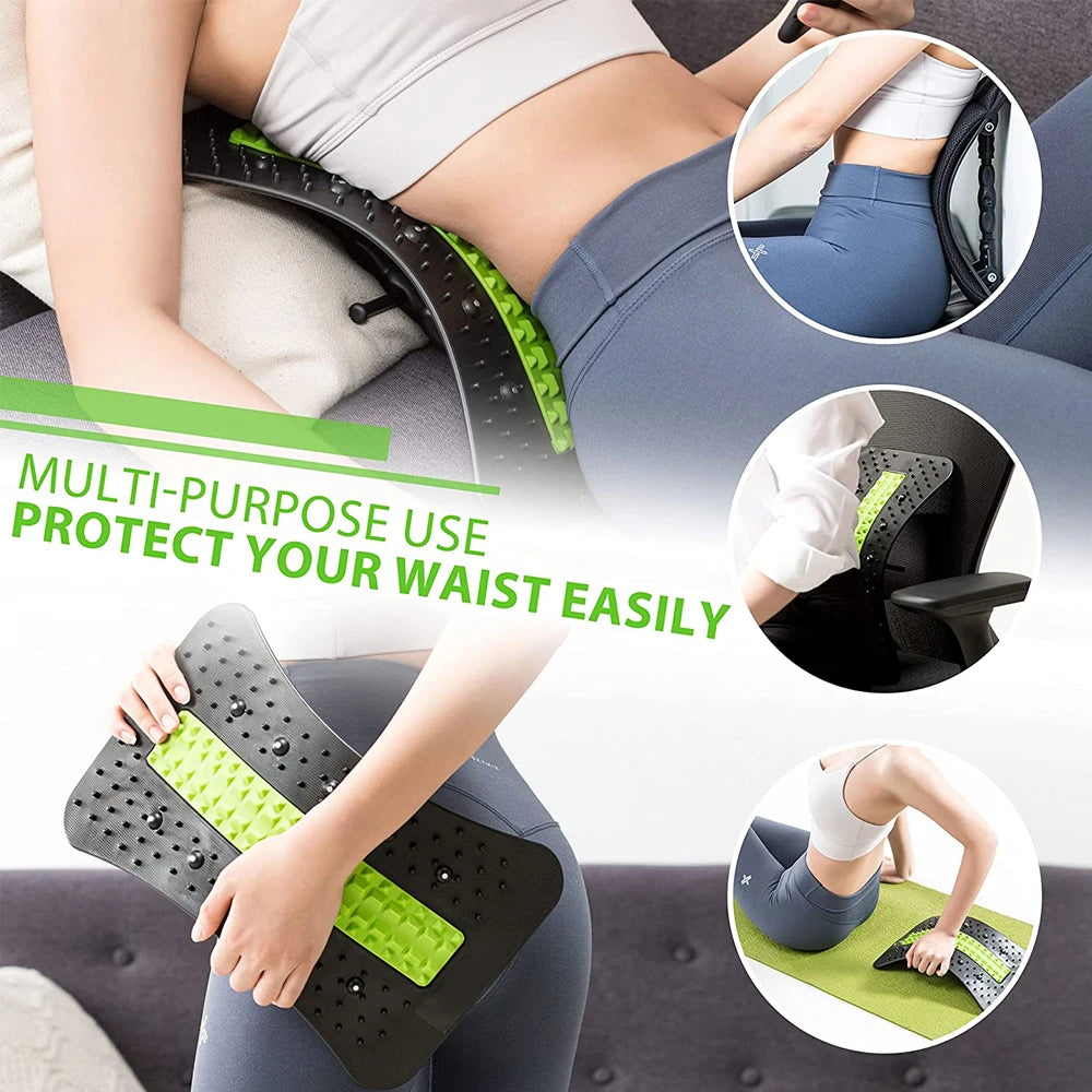 Back Stretcher,6thGeneration Upgraded Back Massager,Back Cracker for Lower Back Pain Relief Lumbar Support,with Magnetic Massage