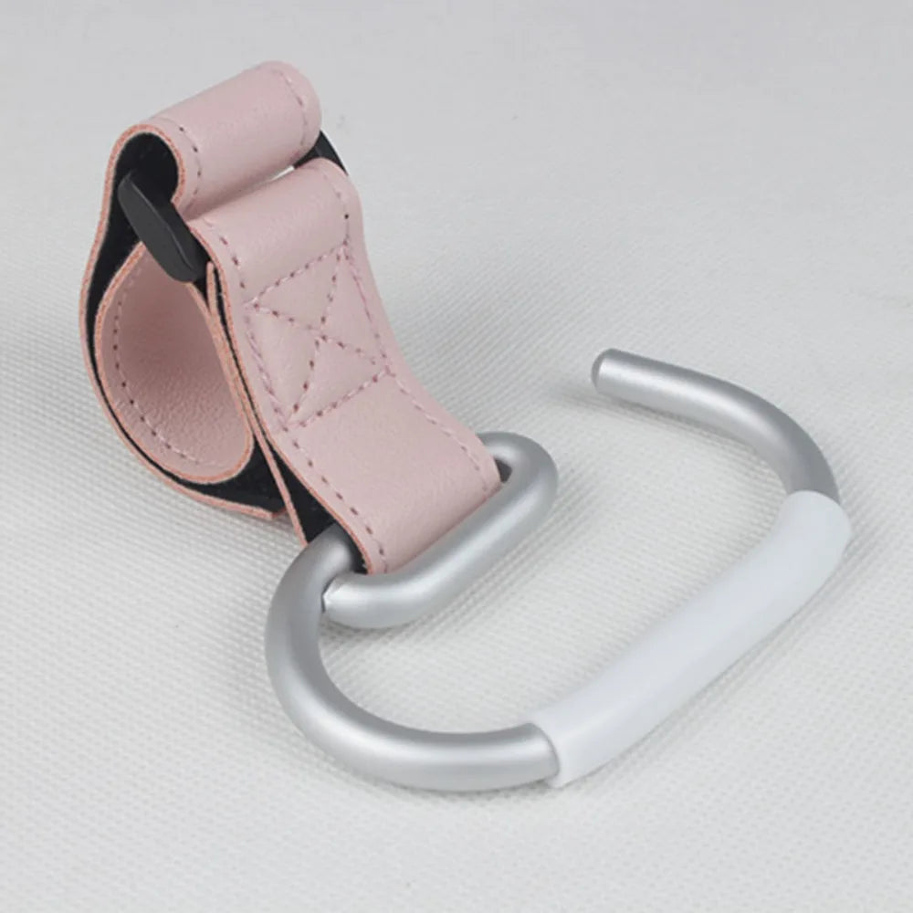 PU Baby Stroller Hooks Cart Organizer Solid Color Hanging Hook Cartoon Stroller Accessories Stroller Accessories Pram