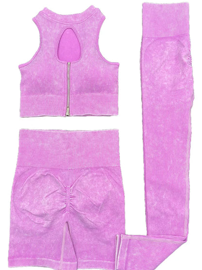 New Women Gym Seamless Sets Yoga Leggings Fashion Soprts Shorts Pants Stretch Fitness Mujer Leggin 2 Pieces Sweatpants Suits