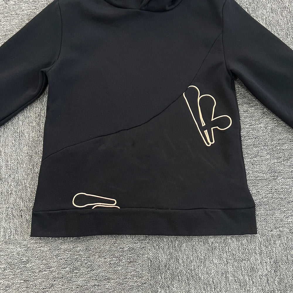 Jogging Streetwear Hoodies Trousers Set Centre Cee Tracksuit Men Clothing Y2k Cotton Sweatshirts Tops Pants Mens Clothes Black