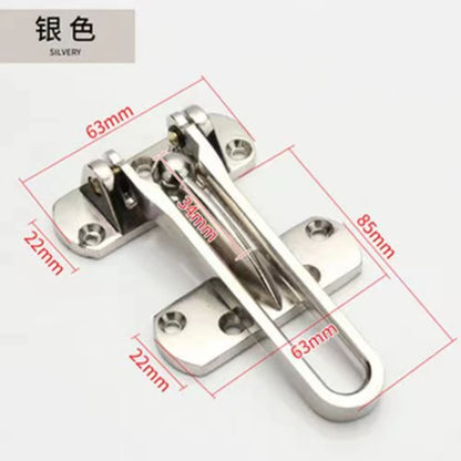 Home Anti-theft Door Buckle Bedroom Kids Room Door Bar Lock Stainless Safety Chain Hotel Anti-lock Buckle Insurance Door Bolt