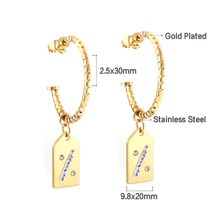 LUXUSTEEL Golden Heart style Women's Hoop Earrings Stainless Steel Female Earring Flower Star Drop Ear ring Jewelry Gifts
