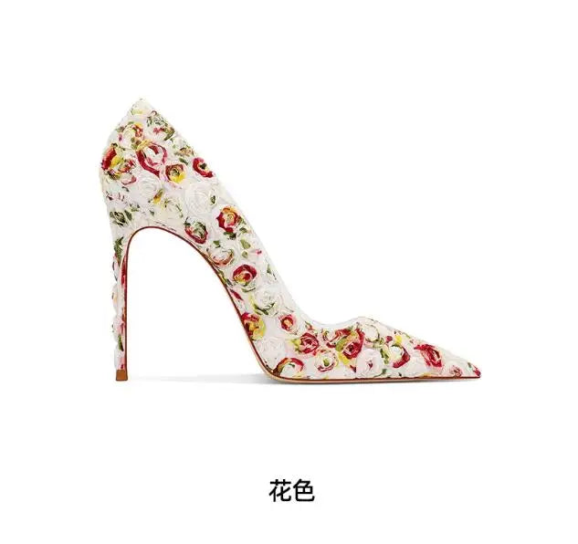 Spring Pointed Thin Heel Wedding Shoes, Women's High Heels, Fashionable, Sexy, Party