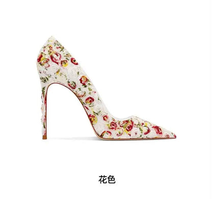 Spring Pointed Thin Heel Wedding Shoes, Women's High Heels, Fashionable, Sexy, Party