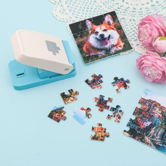 Puzzle Punch,Mini Puzzle Maker, Portable Puzzle Pieces Puching Machine for Arts & Crafts Make Jigsaw Puzzles Scrapbooking & DIY