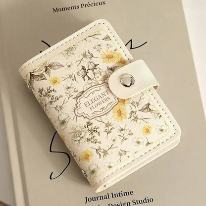 RFID Blocking ID Card Holder Creative 20 Card Pockets PU Leather Mini Wallets  Laminated Concealed Pull-out Business Card Case