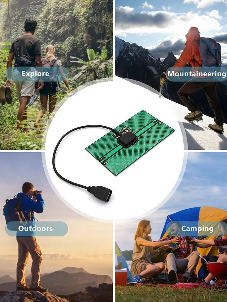 1.65W 5.5V Portable Solar Panel Charger Portable Solar Panel Mini 5.5V Solar Charger Outdoor Hiking Solar Panel for Phone Tablet