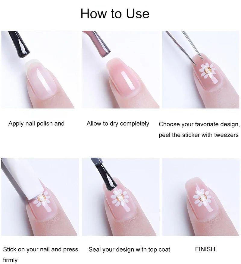 5Dquality pearl thread curtain nail art stickers French line decorative nail art stickers art slider decals nail art accessories