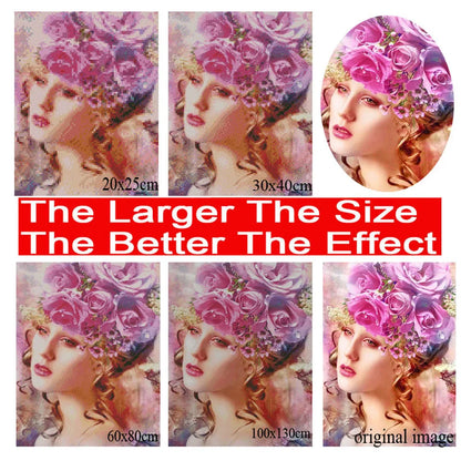 Diamond Embroidery Girl 5D DIY Diamond Painting Garden Portrait Cross Stitch Flower New Year Gift Home Décor