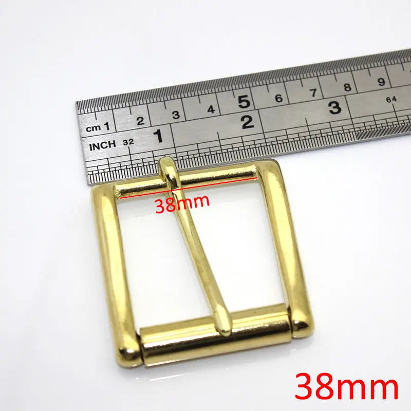 Brass Belt Roller Buckle End Bar Heel bar Buckle Single Pin Half Belt Buckle Leather Craft Bag Strap Jeans Webbing Dog Collar