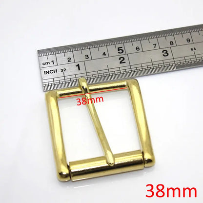 Brass Belt Roller Buckle End Bar Heel bar Buckle Single Pin Half Belt Buckle Leather Craft Bag Strap Jeans Webbing Dog Collar
