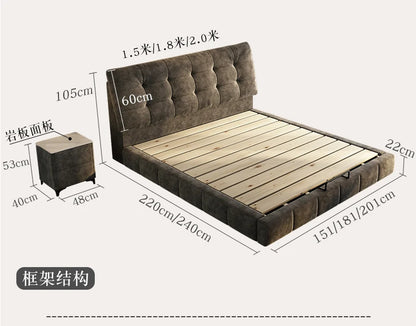 King Size Queen Double Beds Base Frame With Head Board Luxury Daybed Full Size 180x200 Double Bed Twin Home Bedroom Furniture